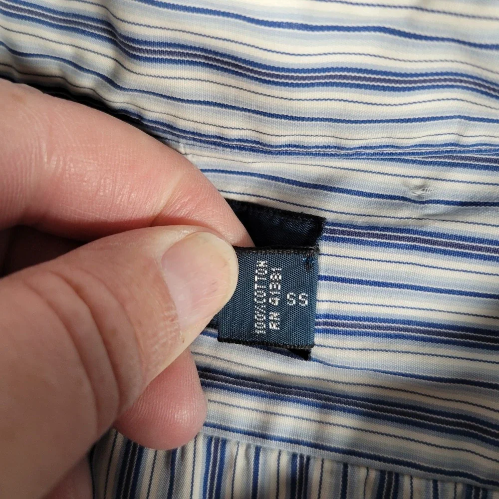 Polo Ralph Lauren Button Down Shirt Mens XL Blue White Striped Long Sleeve - Picture 7 of 10